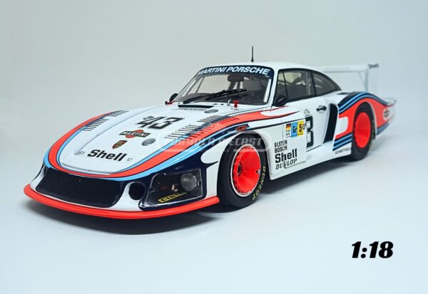 Miniatura de carro Porsche 935/78 Moby Dick #43 Schurti/Stommelen, 8º lugar 24h Le Mans 1978, escala 1:18, marca Werk83