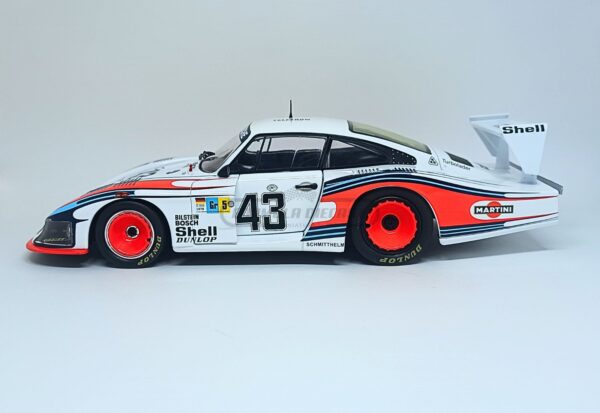 Miniatura de carro Porsche 935/78 Moby Dick #43 Schurti/Stommelen, 8º lugar 24h Le Mans 1978, escala 1:18, marca Werk83