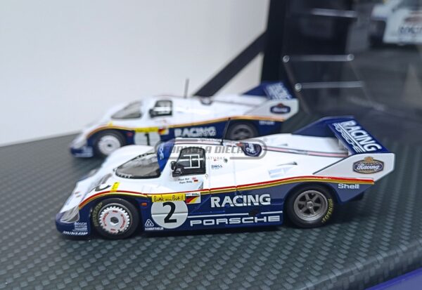Miniatura de carro Porsche 956K #1 e #2, 1000 km de Nürburgring 1983, escala 1:43, marca Wertk83