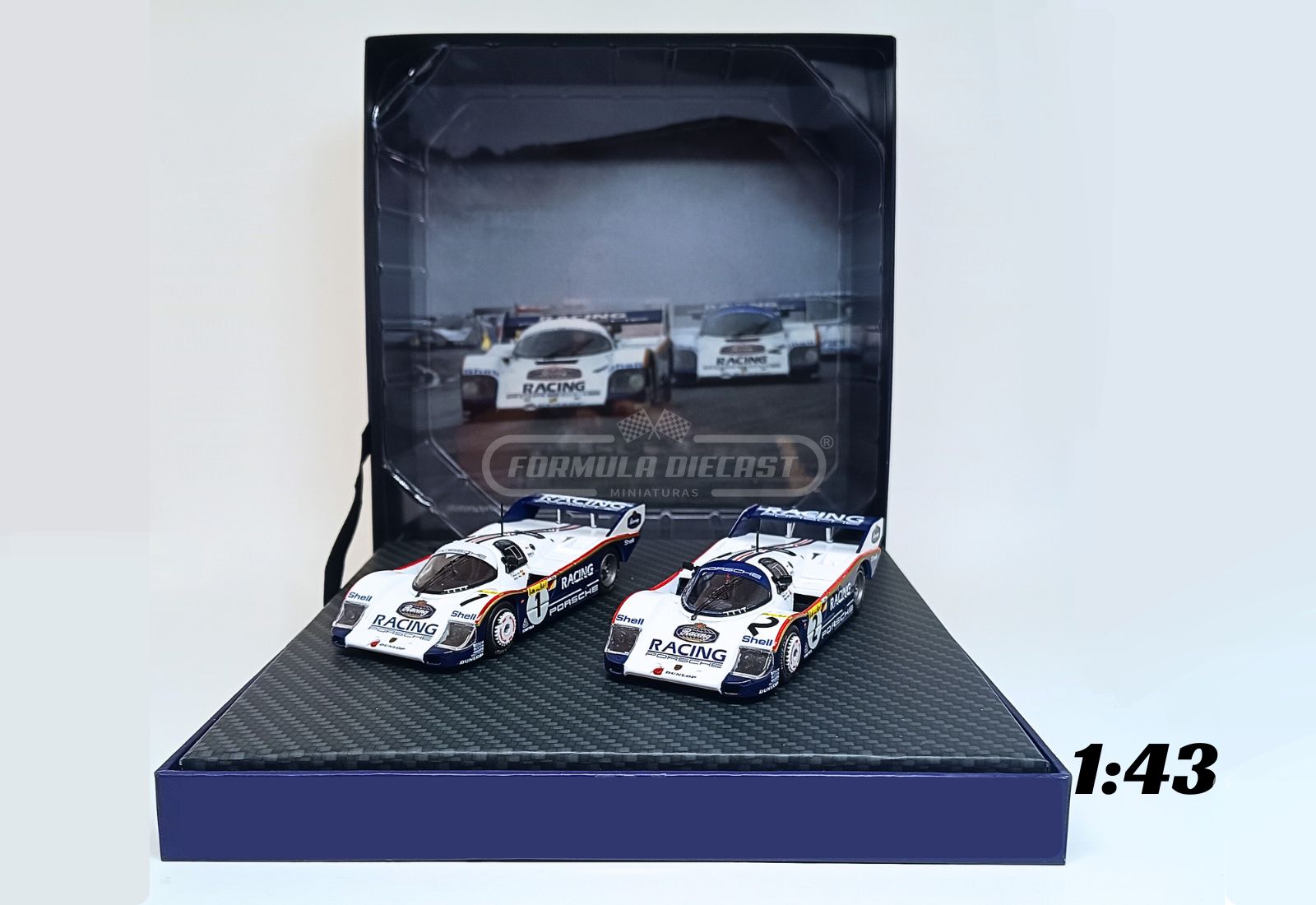 Miniatura de carro Porsche 956K #1 e #2, 1000 km de Nürburgring 1983, escala 1:43, marca Wertk83