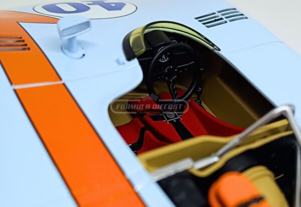 Miniatura de carro Porsche 908/03 #40 L. Kinnunen/P. Rodriguez, 2º lugar Targa Florio 1970, escala 1:18, marca Werk83