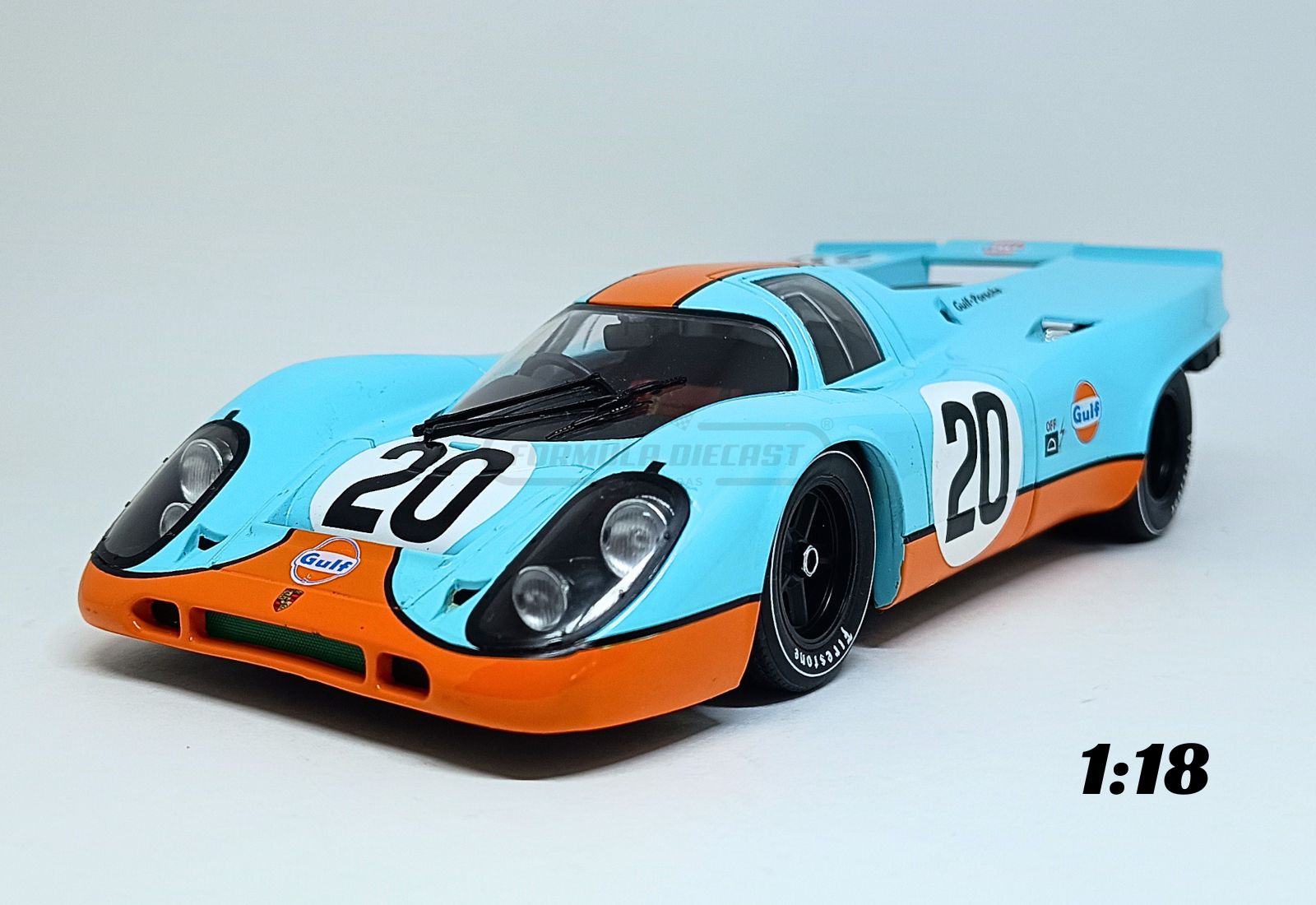 Miniatura de carro Porsche 917K #20 Siffert/Redman, 24h Le Mans 1970, escala 1:18, marca Werk83