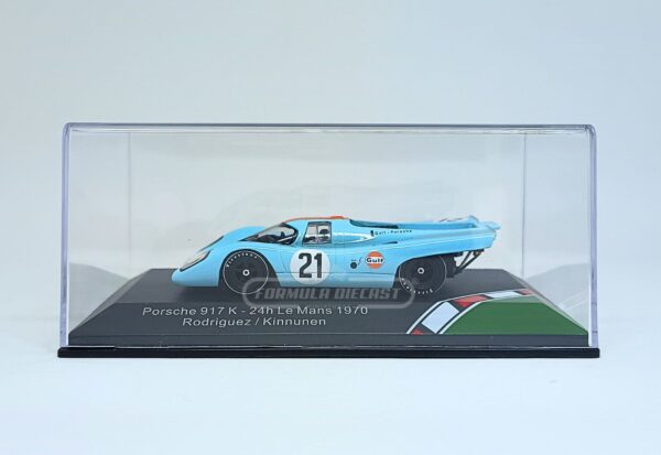 Miniatura de carro Porsche 917K #21 Rodriguez/Kinnunen, 24h Le Mans 1970, escala 1:43, marca CMR