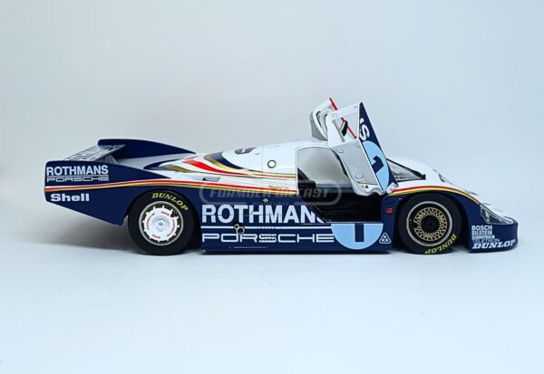 Miniatura de carro Porsche 956 LH #1, pilotado por J. Ickx/D. Bell, vencedor 24h Le Mans 1982, "Collector's Box", escala 1:18, marca Werk83