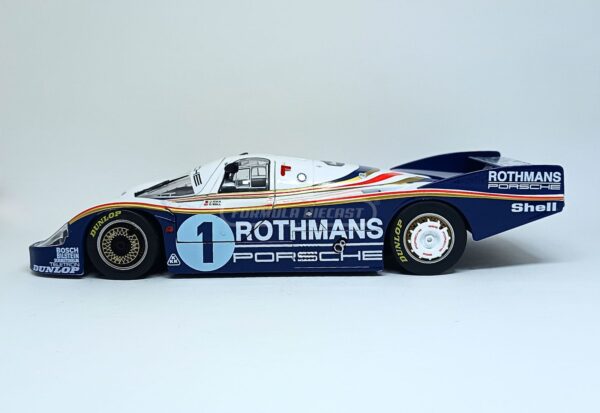 Miniatura de carro Porsche 956 LH #1, pilotado por J. Ickx/D. Bell, vencedor 24h Le Mans 1982, "Collector's Box", escala 1:18, marca Werk83
