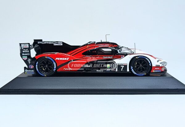 Miniatura de carro Porsche 963 Penske #7 Nasr/Campbell/Christensen, 24h Daytona 2023, escala 1:43, marca Spark